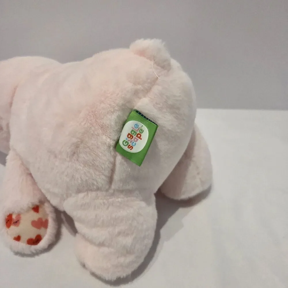 Target Giggle Scape Pink Bear Plush Heart Paws Nose Embroidered Eyes Stuffed Toy